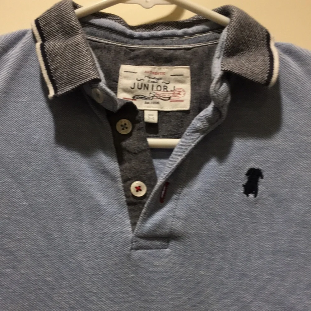Debenham’s Junior J boys 1/4 button down polo shirt long sleeves size 3-4yrs